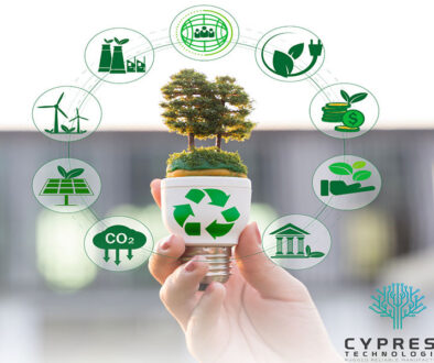 Sustainability in manufacturing with renewable energy, recycling, and green production icons